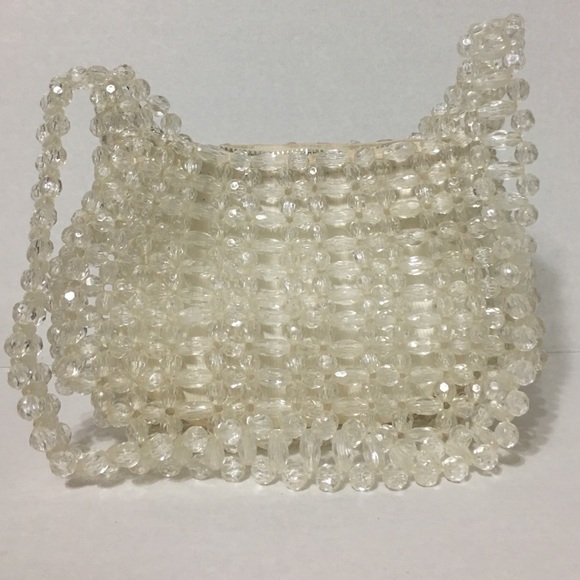 clear beaded handbag